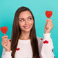 The Dreidel Company Valentines Day Lollipops Red Double Heart Shaped Cherry Flavored, Individually Wrapped (480-Pack)