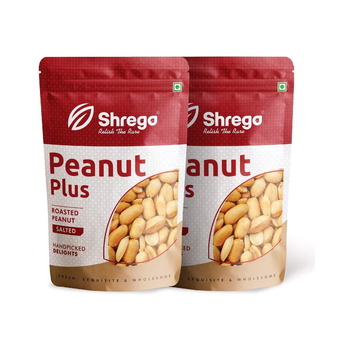 SHREGO Peanut Plus Roasted Peanut Salted 360G, Snack and Namkeen (2X180G Vacuum Packed)