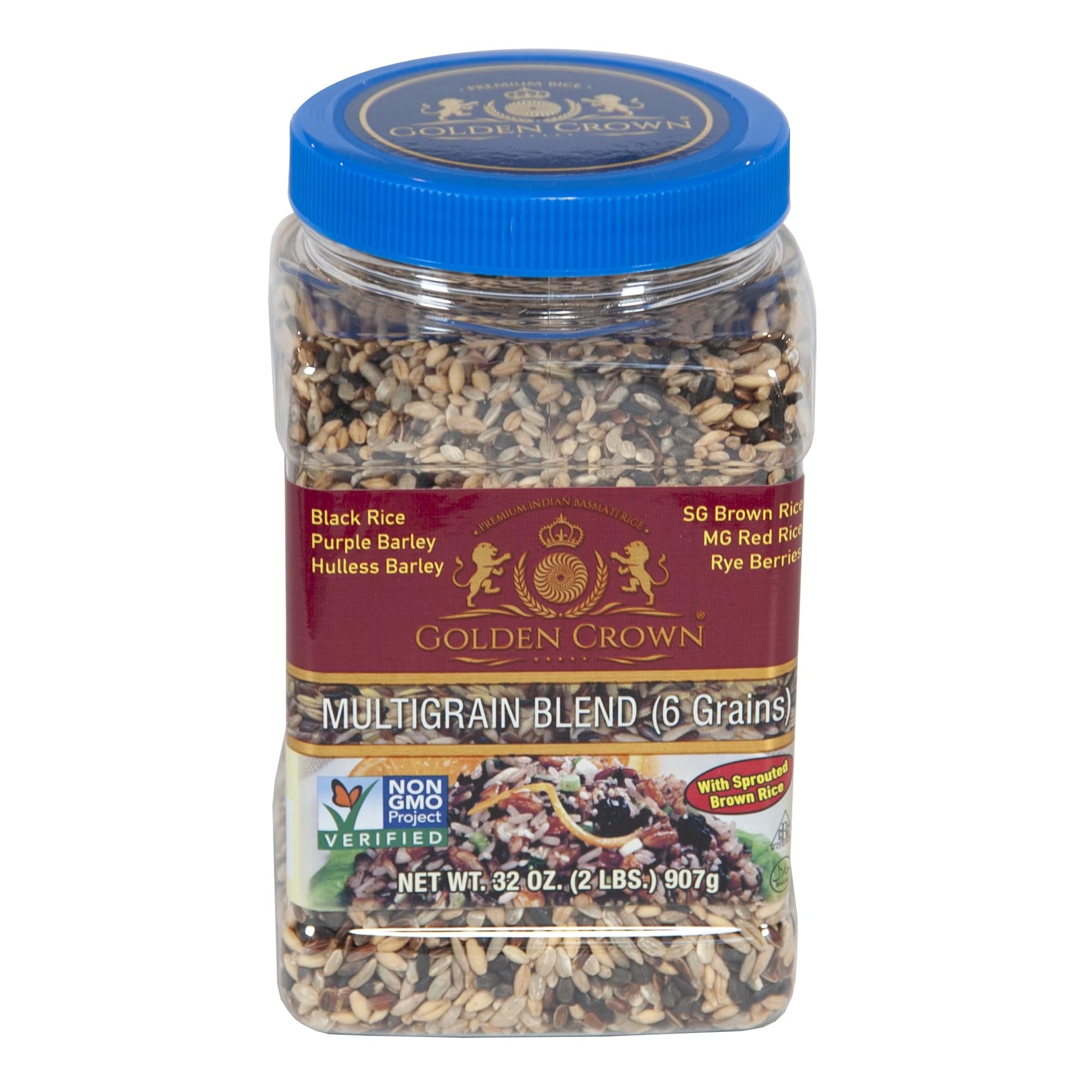 Golden Crown Multigrain Blend | Premium Quality Naturally Fragrant Sweet Flavorful for Vegetarian Black Brown Purple Hulless Bar