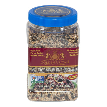 Golden Crown Multigrain Blend | Premium Quality Naturally Fragrant Sweet Flavorful for Vegetarian Black Brown Purple Hulless Bar