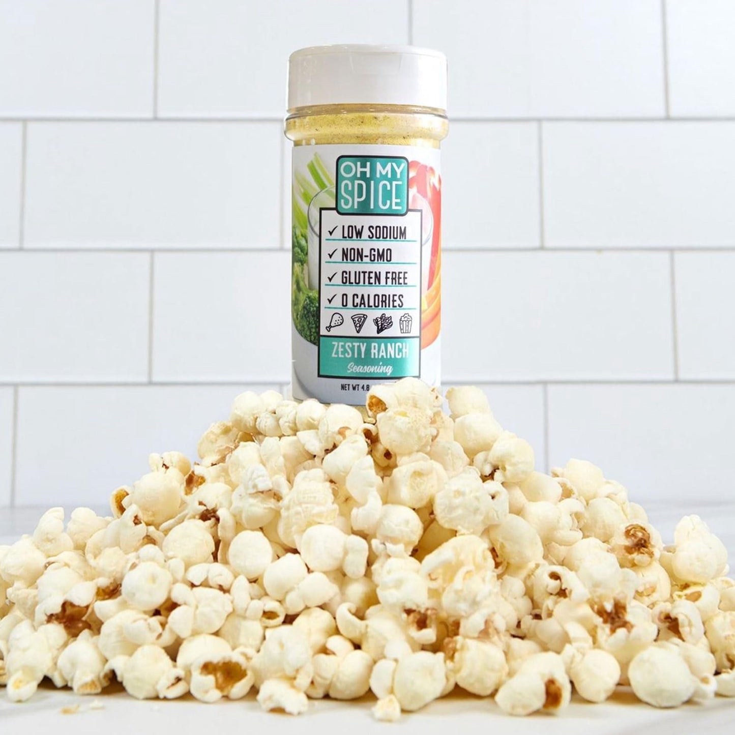 Popcorn Seasoning Ranch Flavoring - Ranch Seasoning Powder For Salad, Chicken Wings & Steak. Gluten Free & Low Sodium Salad Topp