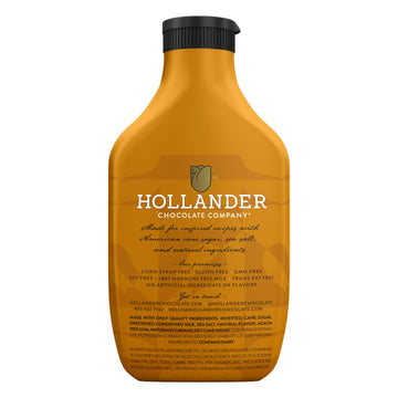 Hollander Caramel Caf   Sauce | GMO Free, Corn Syrup Free, Soy/Gluten Free |15 fl. oz. Squeeze Bottle | Flip Cap