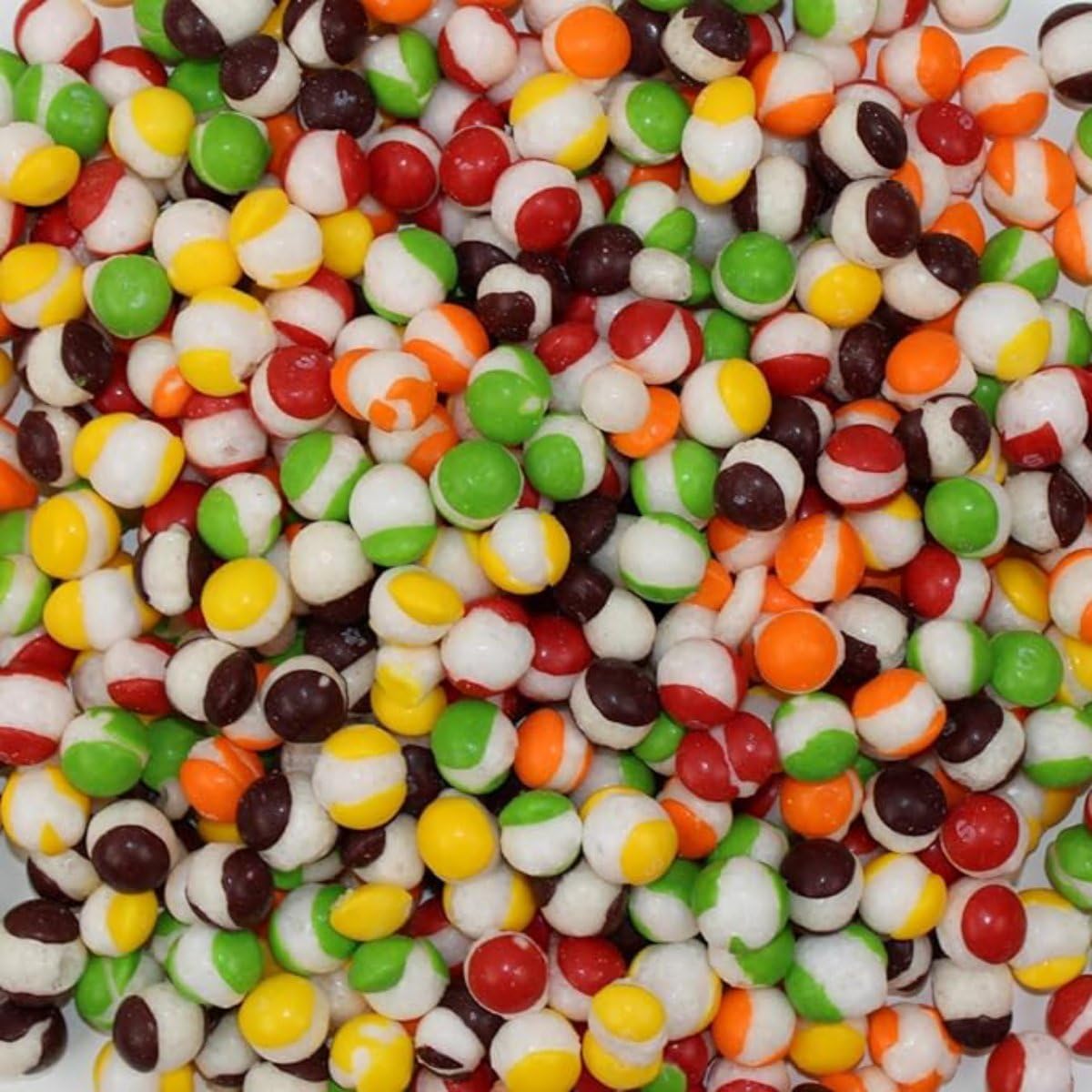 Freeze Dried Skitles Candy - Interesting Snacks 1 Pound Freeze Dried Skitles - Sweet Crunchy Texture - Ideal For Office Candy Di