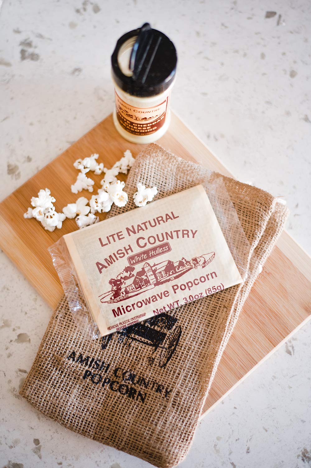 Amish Country Popcorn | Old Fashioned Microwave Popcorn | Non-Gmo, Gluten Free, Microwaveable And Kosher (Lite Natural White Hul