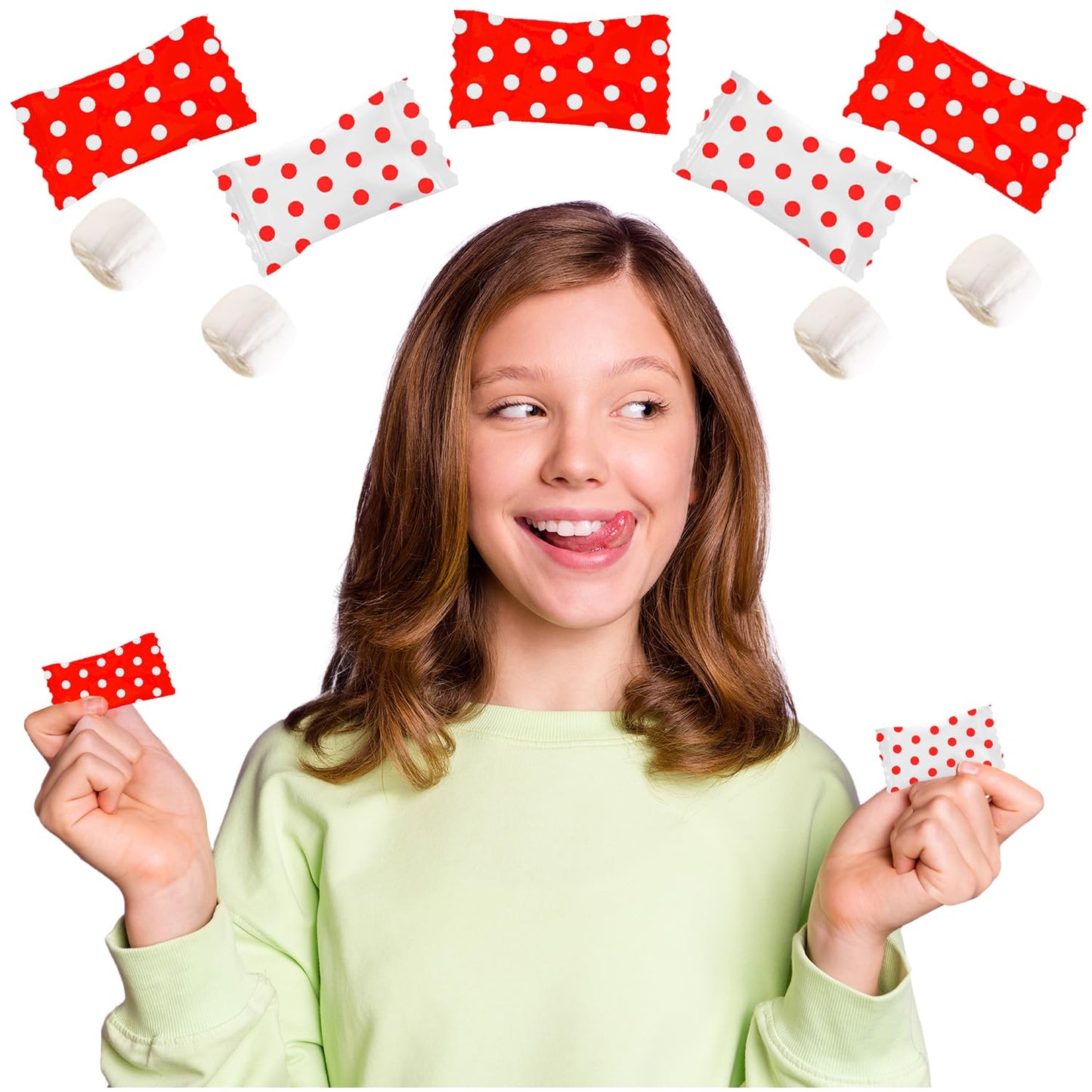 Fruidles Big Dots Buttermints, After Dinner Mints, Fat-Free, Kosher Certified, Individually Wrapped (Red, 110 Pieces)