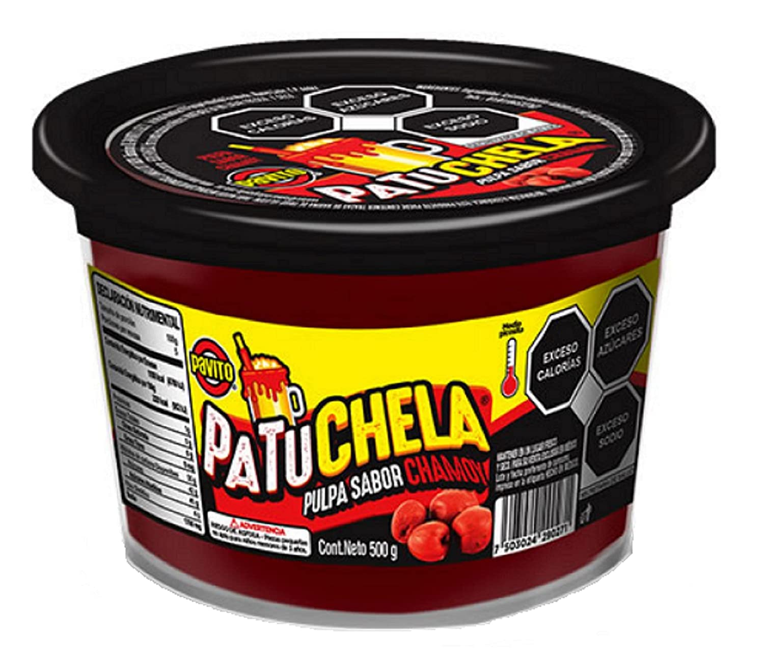 Pavito Patachela Chamoy Flavor Pulp Paste Candy For Micheladas 500 Grams