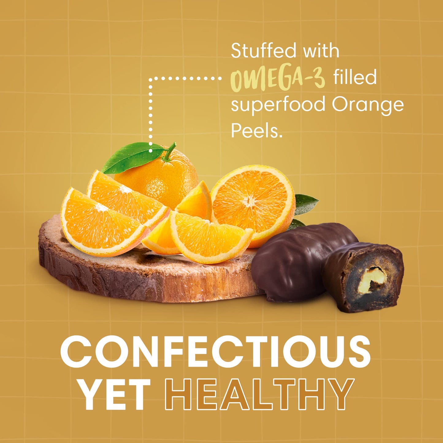 Dorrel Belgian Dark Chocolate Covered Medjool Dates Stuffed With Candied Orange Peel, High-Energy Source, Nutritious And Sweet S