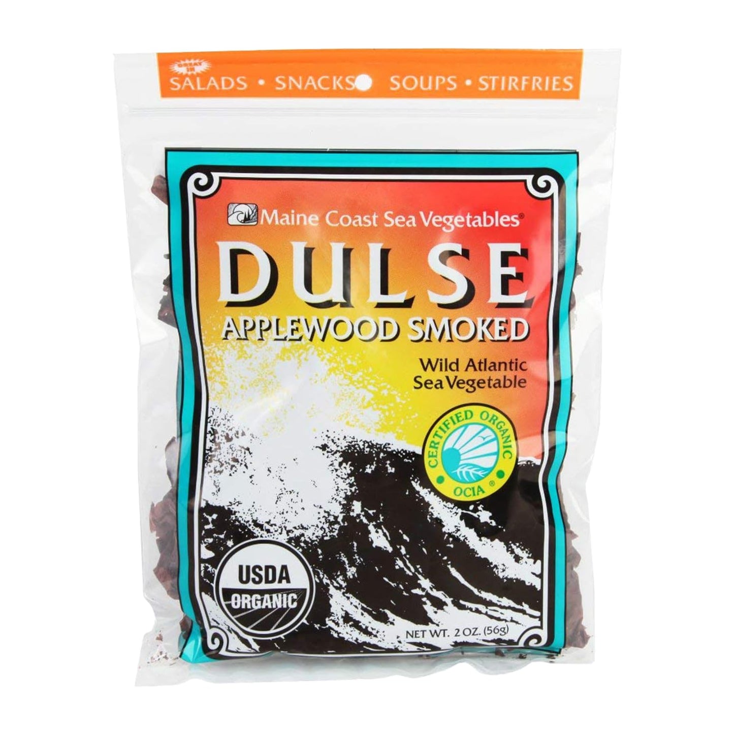 Maine Coast Sea Vegetables Organic Smoked Dulse Whole Leaf Seaweed Snack, 2 oz - Nutritious Iodine & Mineral Source
