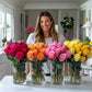 GlobalRose Fresh Cut Assorted Roses - 100 Roses (4 Bundles of 25) Fresh Bouquet for Birthday, Anniversary, Womens Day, or Home
