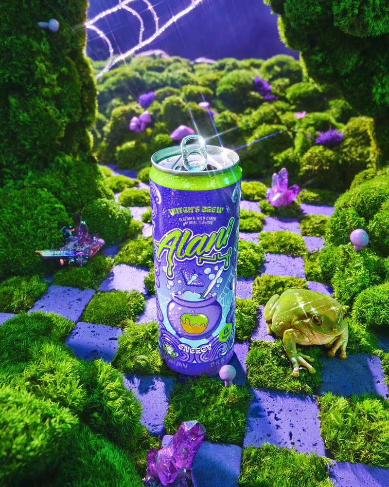 Alani Witchs Brew Energy Drink, Sugar Free, Low Calorie Energy Drinks, 12 Fl Oz Cans, 12 Pack