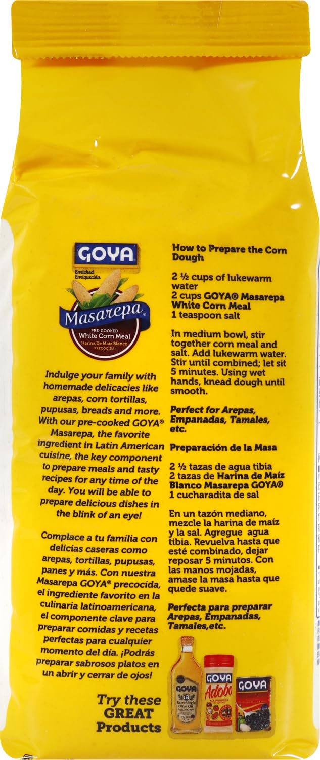 Goya Pre-Cooked White Corn Meal, 35.2 Ounce Each, Pack Of 2
