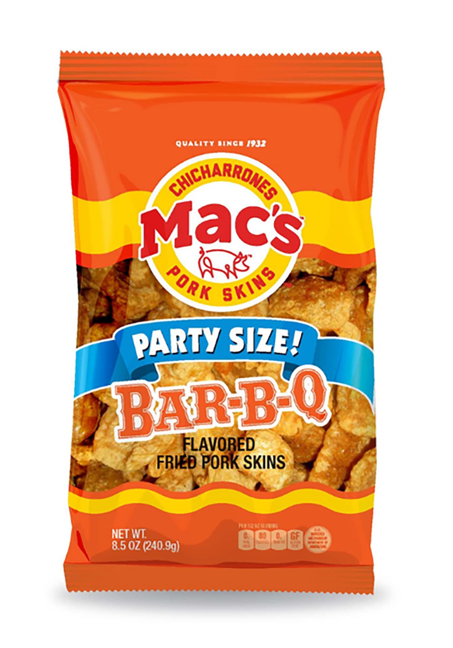 Mac s BBQ Pork Skins, 8.5 Ounce (Pack of 3)