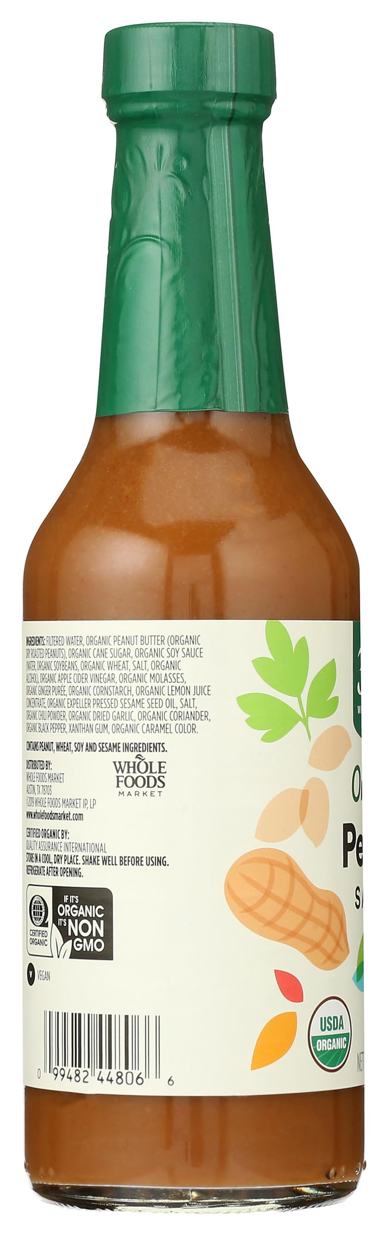 365 by Whole Foods Market Organic Peanut Sauce, 10 OZ - Creamy, All-Natural, Perfect for Dipping and Cooking
