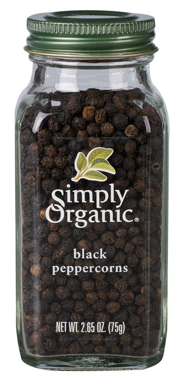 Simply Organic Black Pepper Whole, 2.65 Ounce