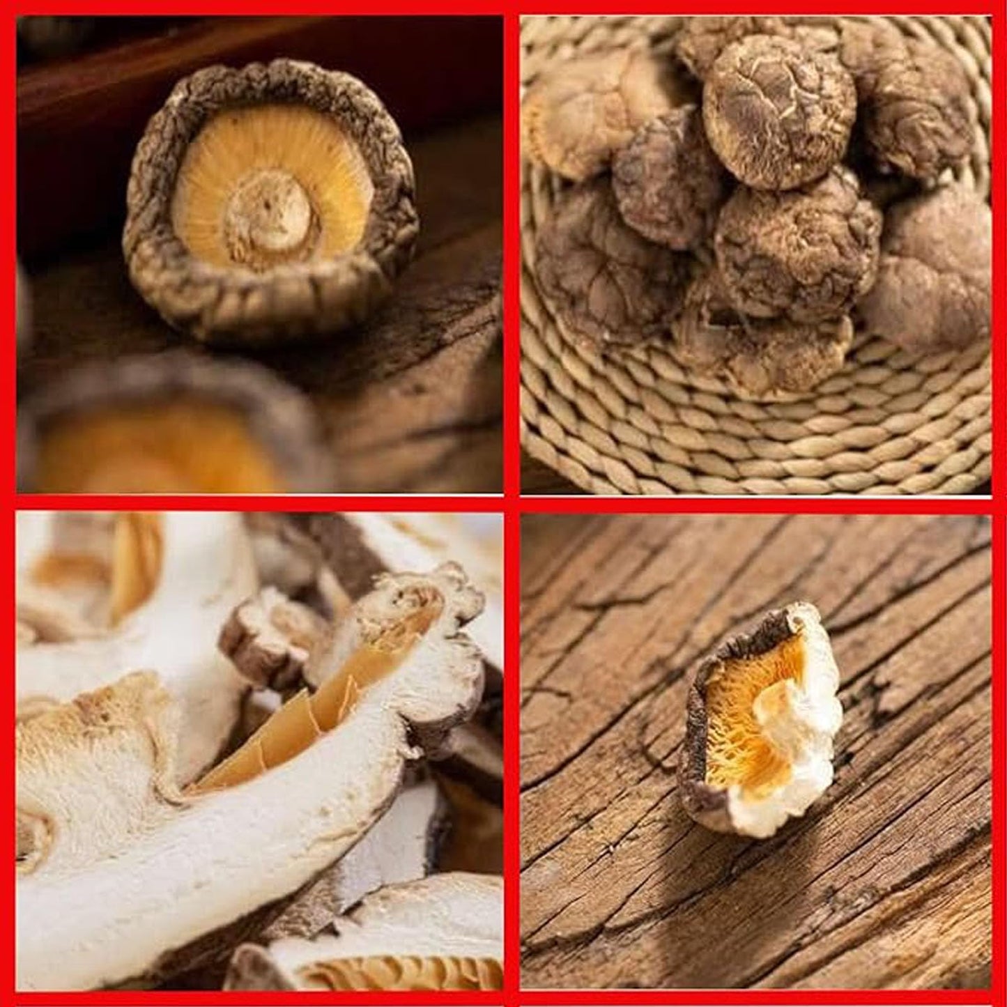 QIXINLIZYY Dried Shiitake Mushrooms, 16 oz (500g), Organic, Soft Texture, Ideal for Cooking and Snacking