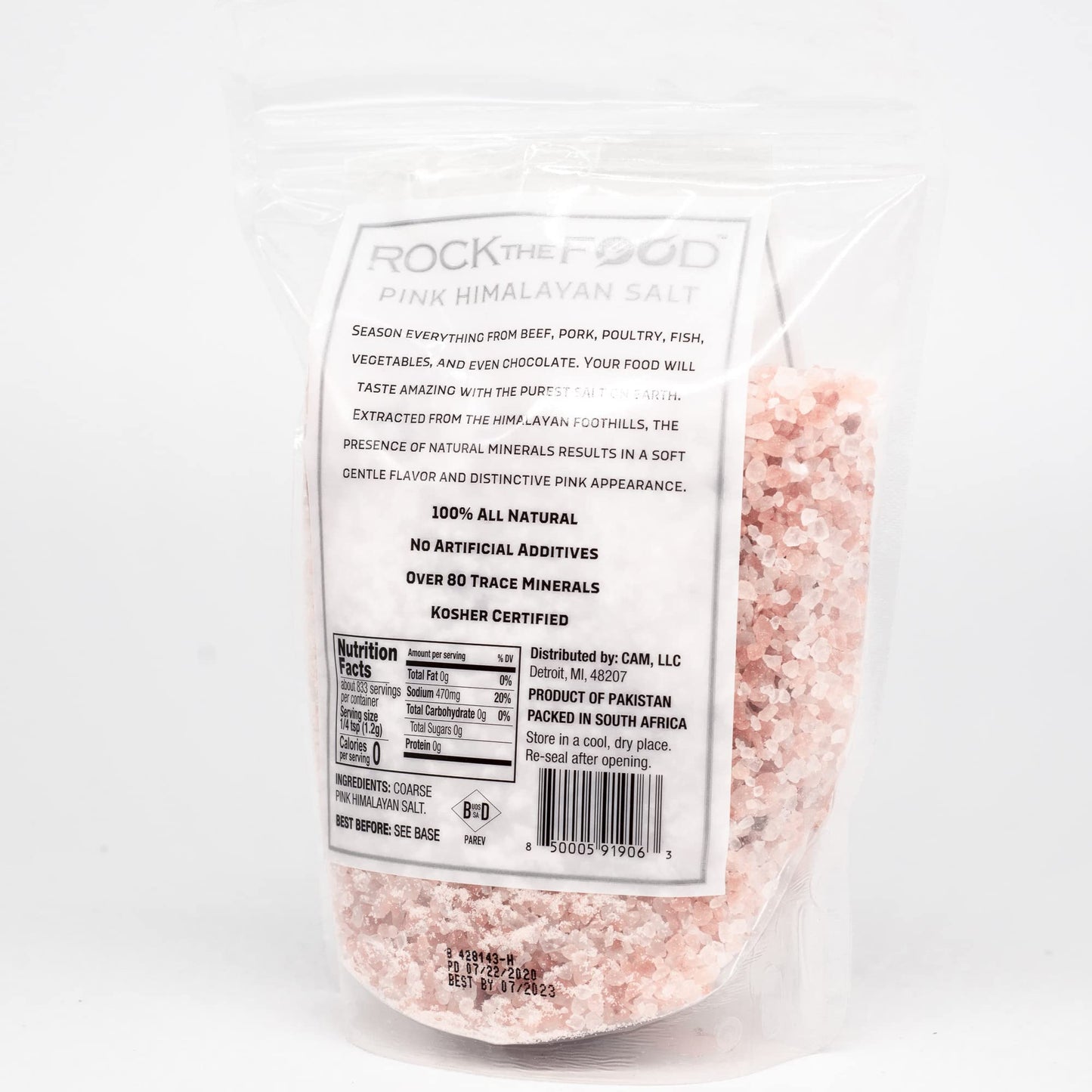 Rock The Food  Pink Himalayan Salt Bulk 2.2 Lb. Bag  Coarse Grain Salt  Suitable As Table Salt In Grinders Or Spice Jars