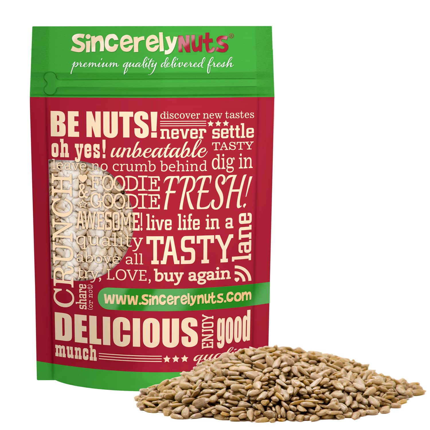 Sincerely Nuts Sunflower Seed Kernels Raw (No Shell) (1Lb Bag) | Delicious Antioxidant Rich Snack | Source Of Protein  Fiber  Essential Vitamins & Minerals | Vegan And Gluten Free