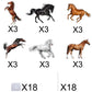 Little Horse Cupcake Toppers Set Picks Equestrian Contest Theme Horse Racing Cowboy Happy Birthday Party Glitter Decoration Supp