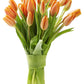 KaBloom Flowers - Valentine Collection - PREMIUM 20 Orange Tulips Without Vase - Farm Fresh Cut Flowers - Gift for Birthday,East