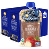 Happy Baby Organics Stage 2 Baby Food Pouches, Gluten Free, Vegan & Healthy Snack, Clearly Crafted Oat & Fruit Puree, Apples, Bl