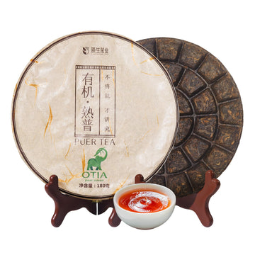 Organic Pu Erh Tea Cake, USDA Certified Organic Ripe Puerh, No Dust Production Workshop, Chinese Yunnan Ancient Tree Puer Tea Ch