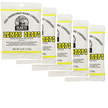 Claey s Old Fashioned Hard Candy Lemon, 6 Ounce - 5 Pack