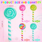 Poen 8 Pcs Large Inflatable Lollipop 29.53 Inch Candy Birthday Party Decorations Inflatable Giant Lollipop Prop Candy Shape Ball