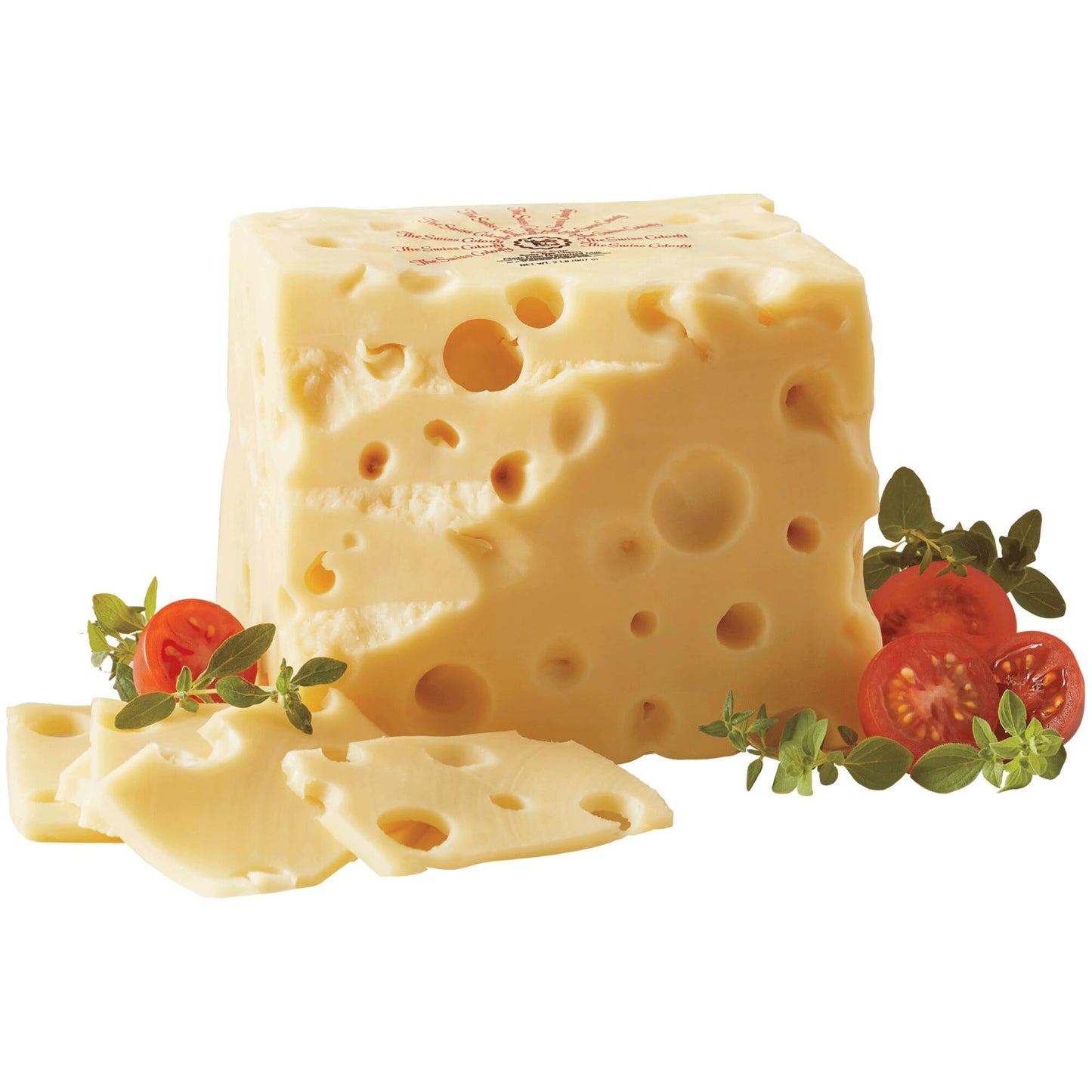 The Swiss Colony Baby Swiss Cheese From Wisconsin - 2 Lbs. Of Creamy  Mild Baby Swiss Cheese  Perfect For Snacking And Recipes
