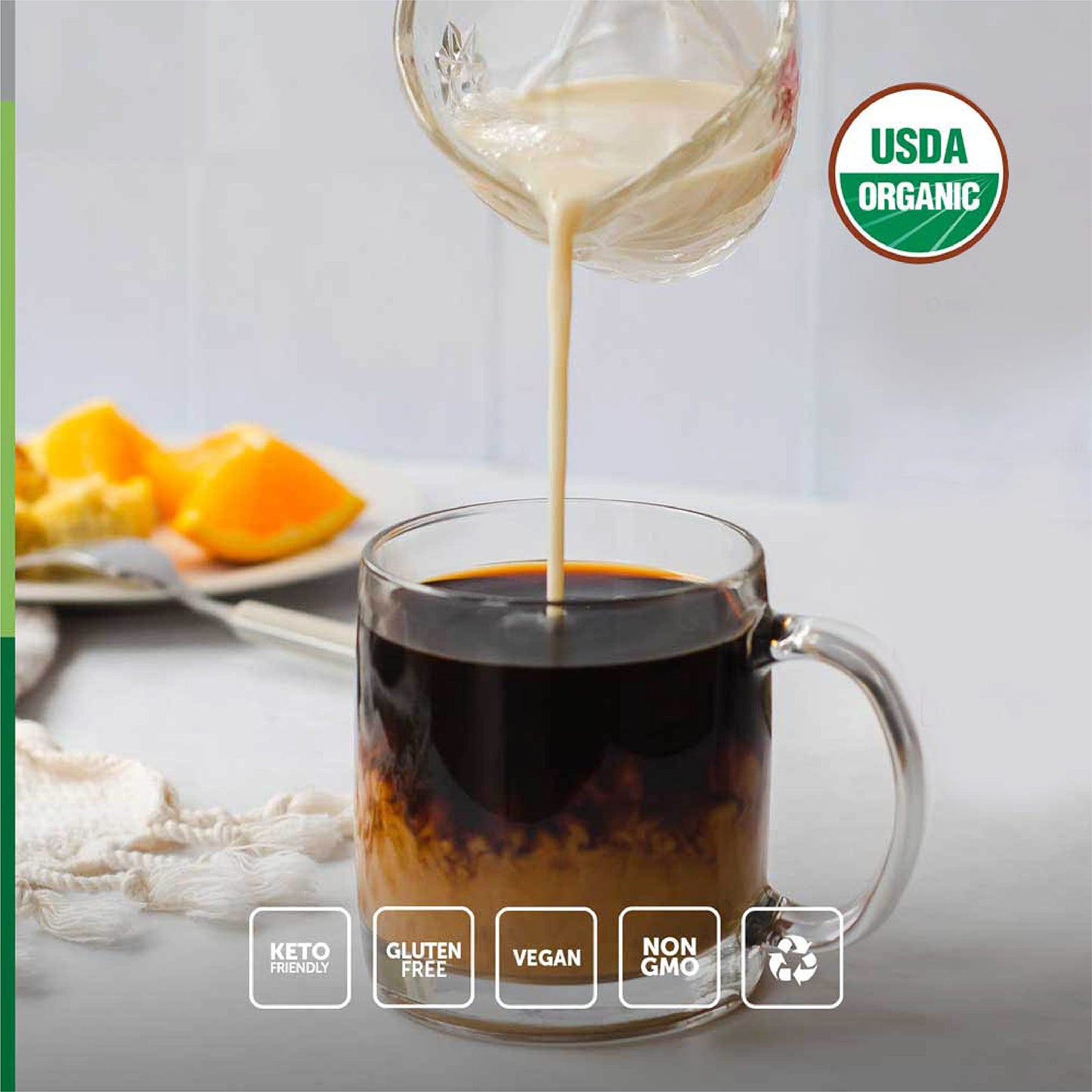 Bareorganics Energy Medium Roast Coffee, Organic, 10 K-Cup Pods, Superfoods & Probiotics Infused, Vegan, Gluten Free, 10 Single Serve Cups