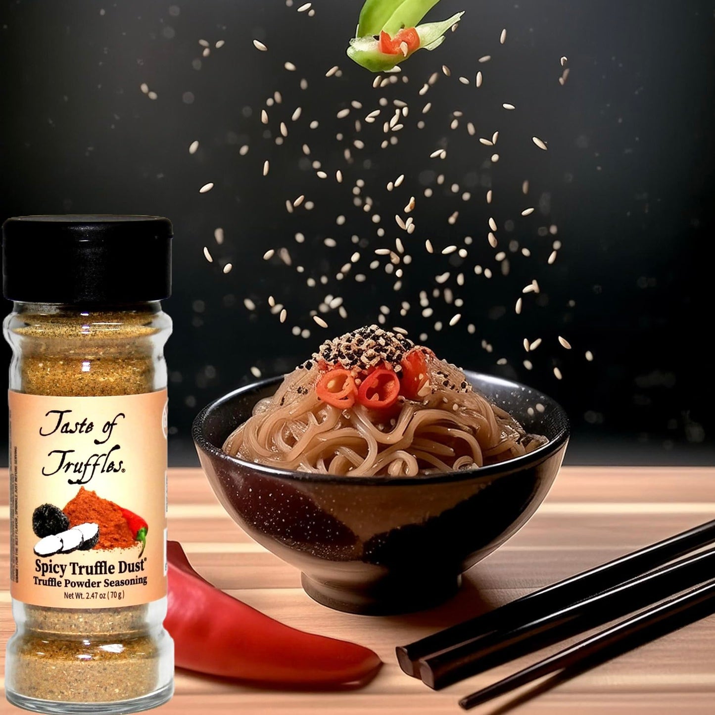 Truffle Dust Seasoning, Truffle & Mushrooms Powder Seasoning, Truffle Gourmet Food Condiments Vegan And Vegetarian Friendly (Spi