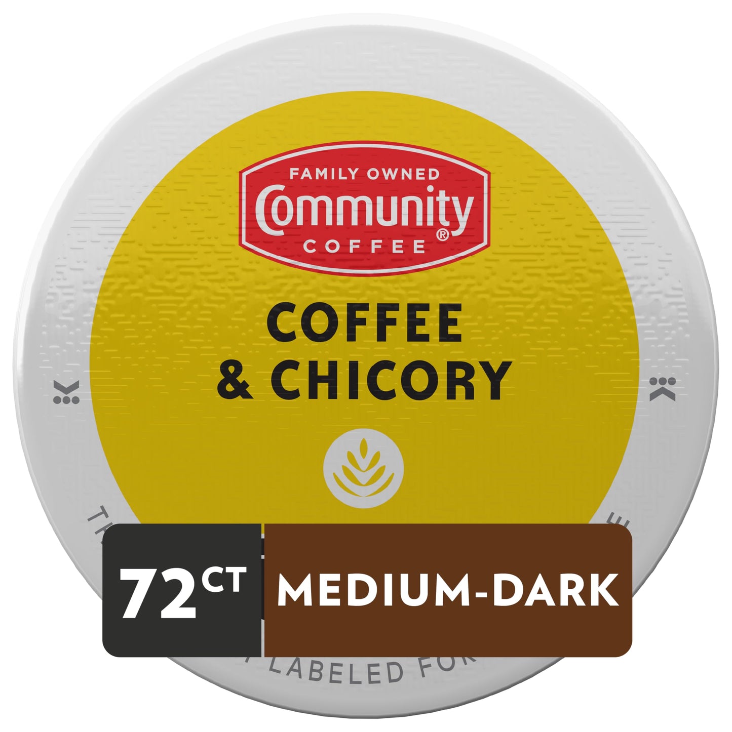 Community Coffee Dark Roast Coffee Pods, 72 Count, Compatible with Keurig 2.0, Coffee & Chicory, 12 Count (Pack of 6)