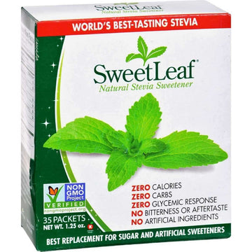 SweetLeaf Stevia Powder Packets - Zero Calorie Sweetener with Stevia Leaf Extract, No Artificial Sweetener Additive, Sugar Free,