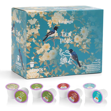 Eastsign Tea K Cups, 24-Count Tea Variety Pack, 4 Flavors K Cup Tea Pods English Breakfast, Jasmine, Earl Grey, Green Tea, Gifts For Festival