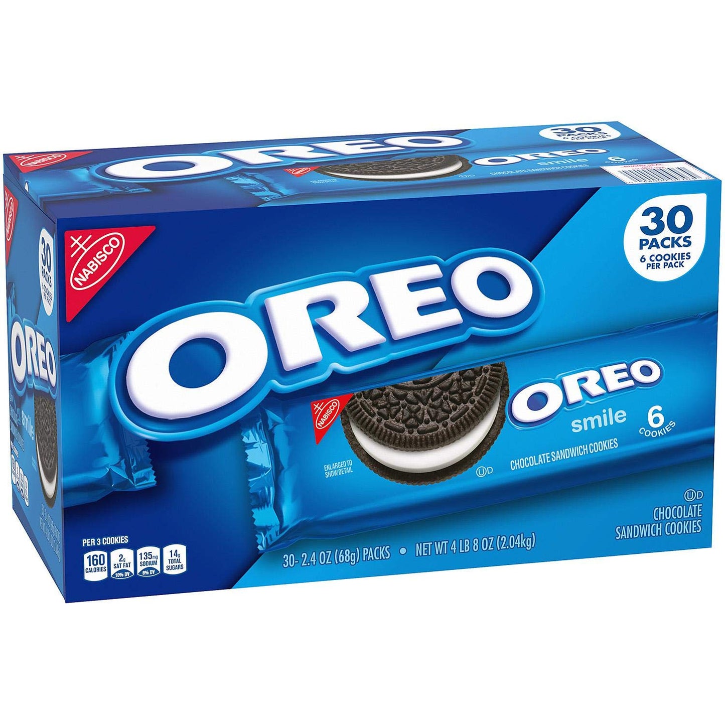 NABISCO Oreo Cookies, 30 Count (Pack of 6)