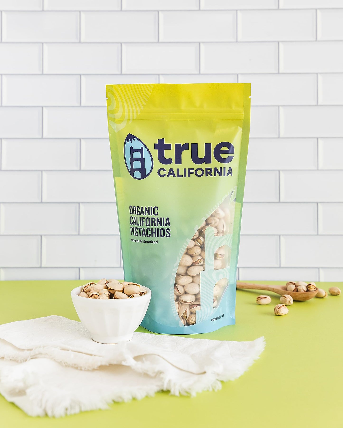 True California Organic Raw Pistachios, In-Shell, No Salt, Vegan, Gluten-Free, 1 LB