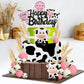 Pinkunn 23 Pcs Cow Cake Topper Farm Cake Decor Cow Cake Decorations With Cow Miniature Figurines Animal Birthday Party For Cow T