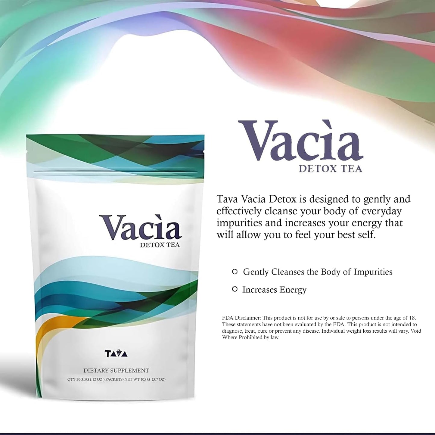 Tava Vacia - Cleansing Tea With Cassia Angustifolia, Carica Papaya, Matricaria Chamomilla, And Fiber Dextrin, Supports Wellness,