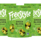 Freestyle Snacks Olive Snack Packs - Jumbo Green Olives, All Natural, Non-GMO, 4oz (3 Pack)