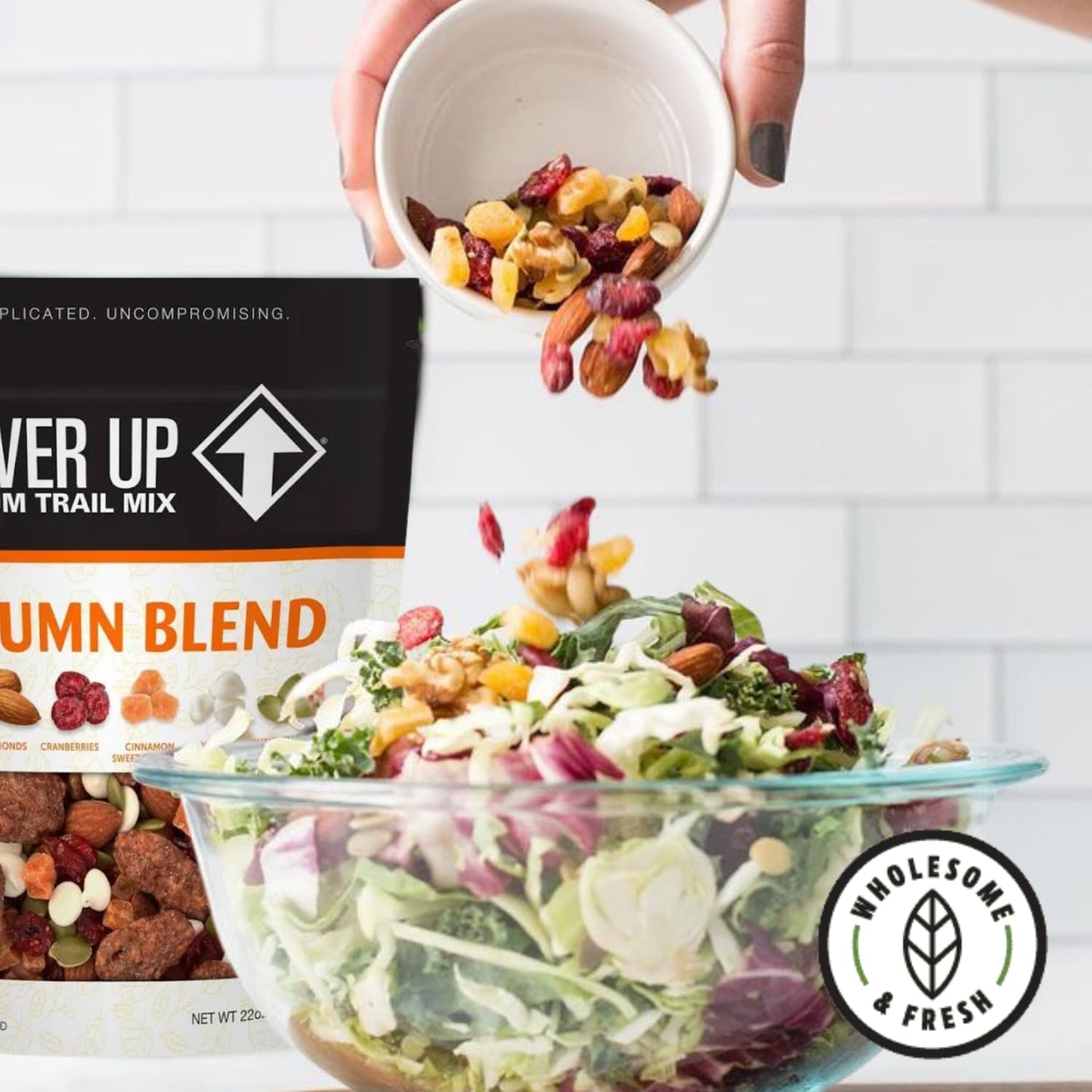 Gourmet Nut Autumn Blend Trail Mix  22oz Bag  2 Pack - Pumpkin Spice Pecans  Almonds  Cranberries  Cinnamon Sweet Potatoes  Yogurt Chips & Pumpkin Seeds - Fall Seasonal Snack
