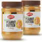 Haddar, 100% Pure & Natural Creamy Peanut Butter, 18oz Jar (2 Pack), 100% Peanunts | Just one Ingredient | Unsalted | Non GMO | 