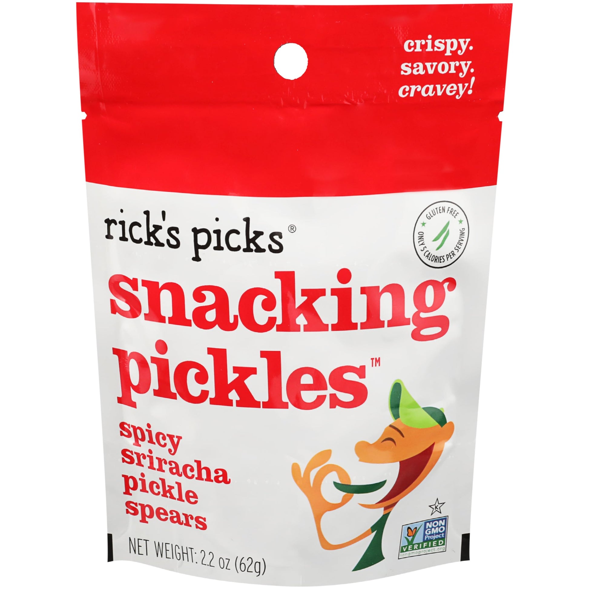 Ricks Picks Spicy Sriracha Pickles, 2.2 Ounce (Pack of 1)