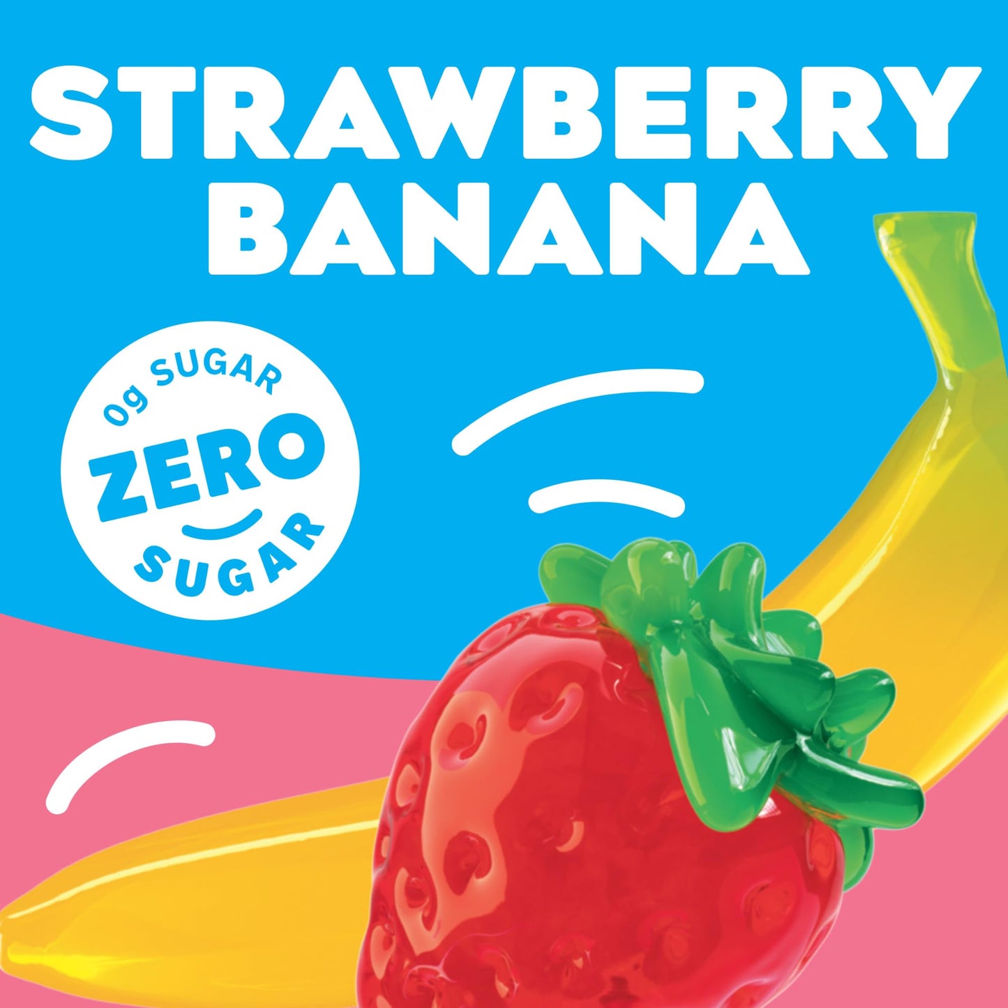 Jell-O Sugar-Free Gelatin Dessert, Strawberry Banana (Pack of 4)