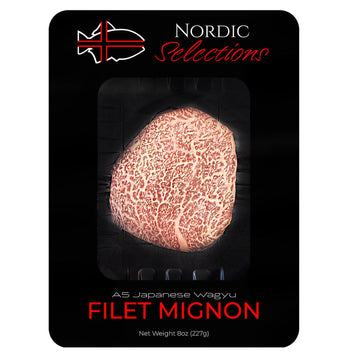 Nordic Catch Grade A5 Japanese Wagyu Filet Mignon Steak Without Bone, Always Fresh Thick Cut, Skin-Packed 100% Authentic A5 Wagy