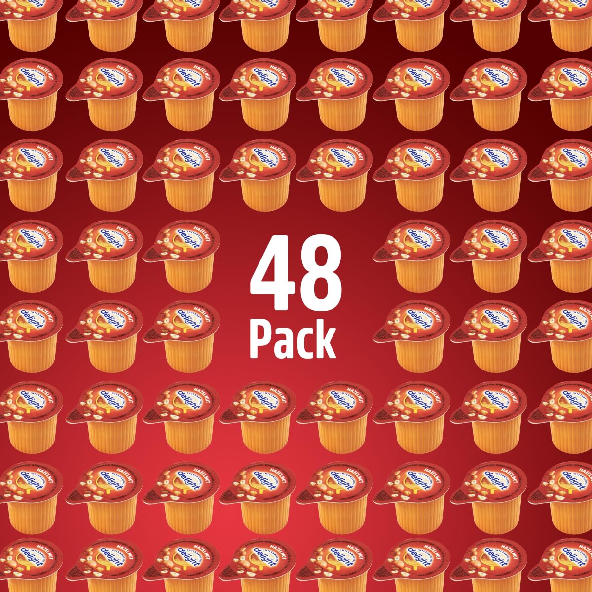 Delight Coffee Creamer Hazelnut Cups, 48 Pieces Of Individual Coffee Creamers Singles, Ideal For Hot And Iced Coffee, Lattes, Ca