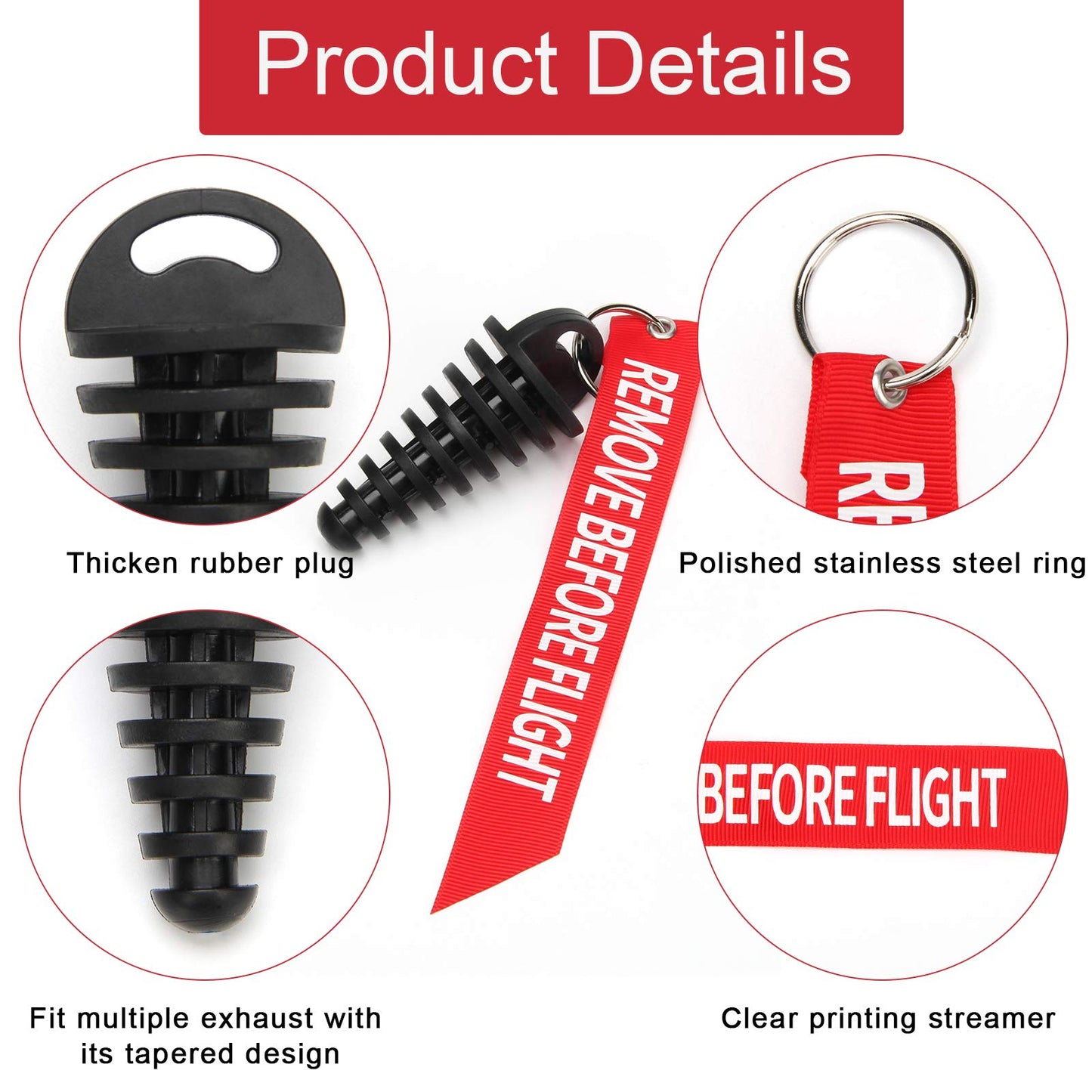 Muffler Exhaust Wash Plug, Coitak 06-15 Wash Plug For Motorcycle Bike 2 Stroke Rubber Exhaust Silencer (2 Pack) (06-15)