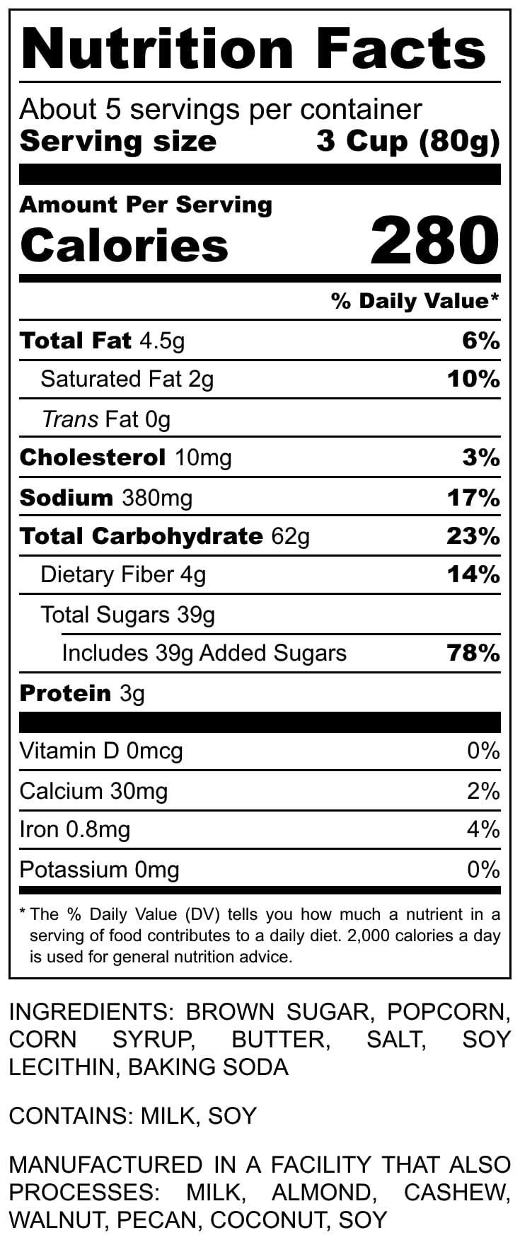 Deanan Caramel Popcorn - 1 Gallon Bag