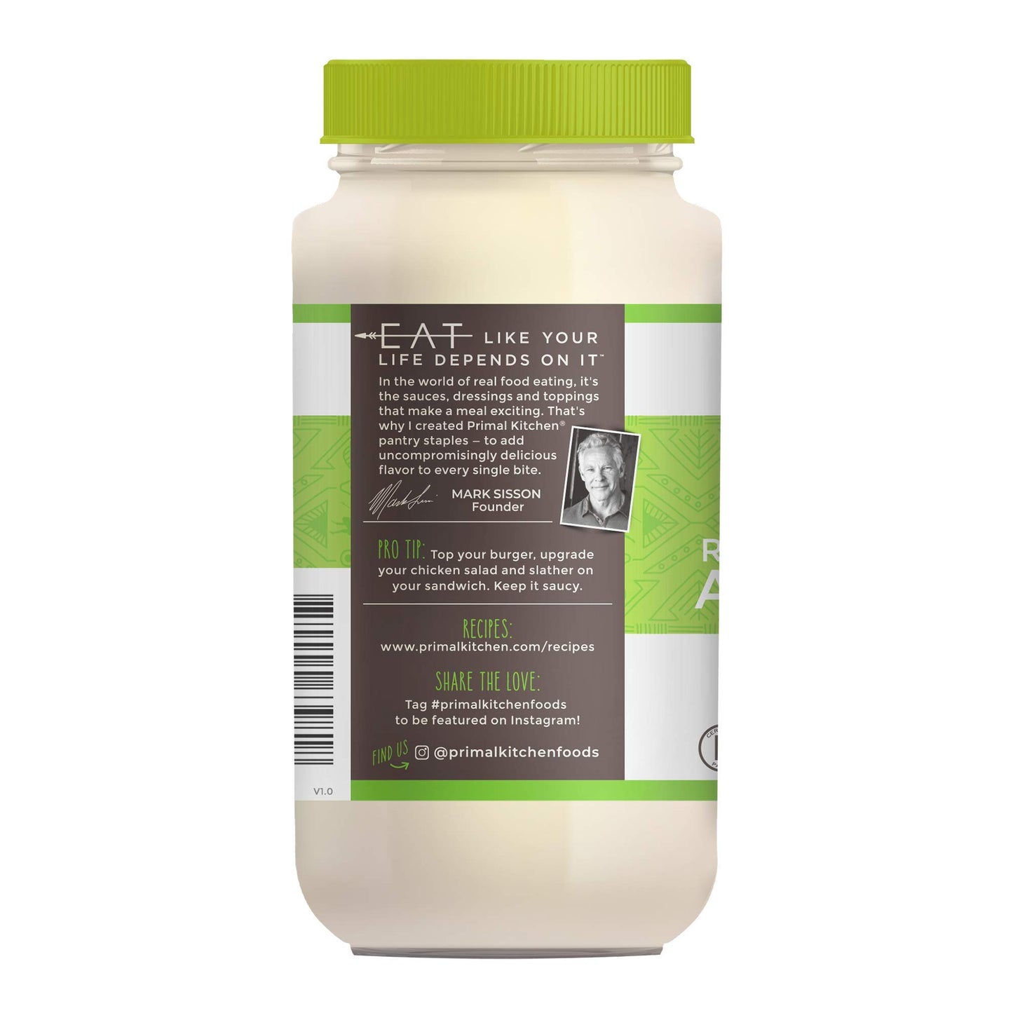 Primal Kitchen Mayo made with Avocado Oil, Whole30 Approved, Certified Paleo, and Keto Certified, 24 Ounces