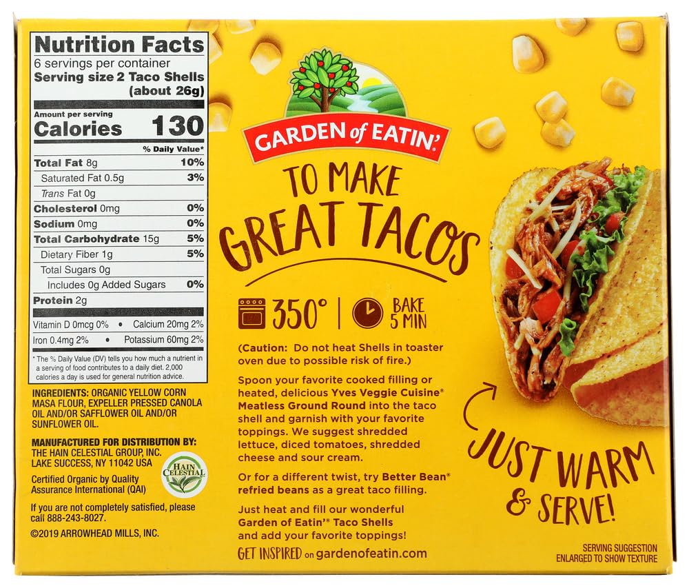 Garden Of Eatin Yellow Corn Taco Shells (12x5.5 Oz) Pack Of 3