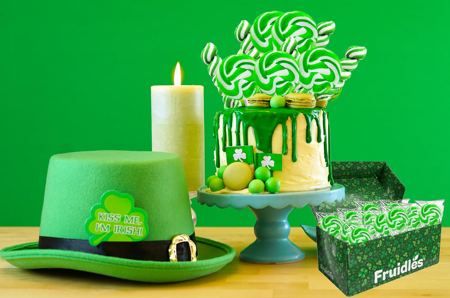 Fruidles St. Patrick'S Day Swirl Lollipops, Party Favor Box, Individually Wrapped (24-Pack)