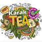 Karak Tea Premix Powder Sachets 200 G (Saffron) Each Packet 10 Sachets